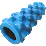 Ролик для йоги полнотелый 125х320 мм ЭВА-ПВХ-АБС голубой HKYR6009-82 10015444
